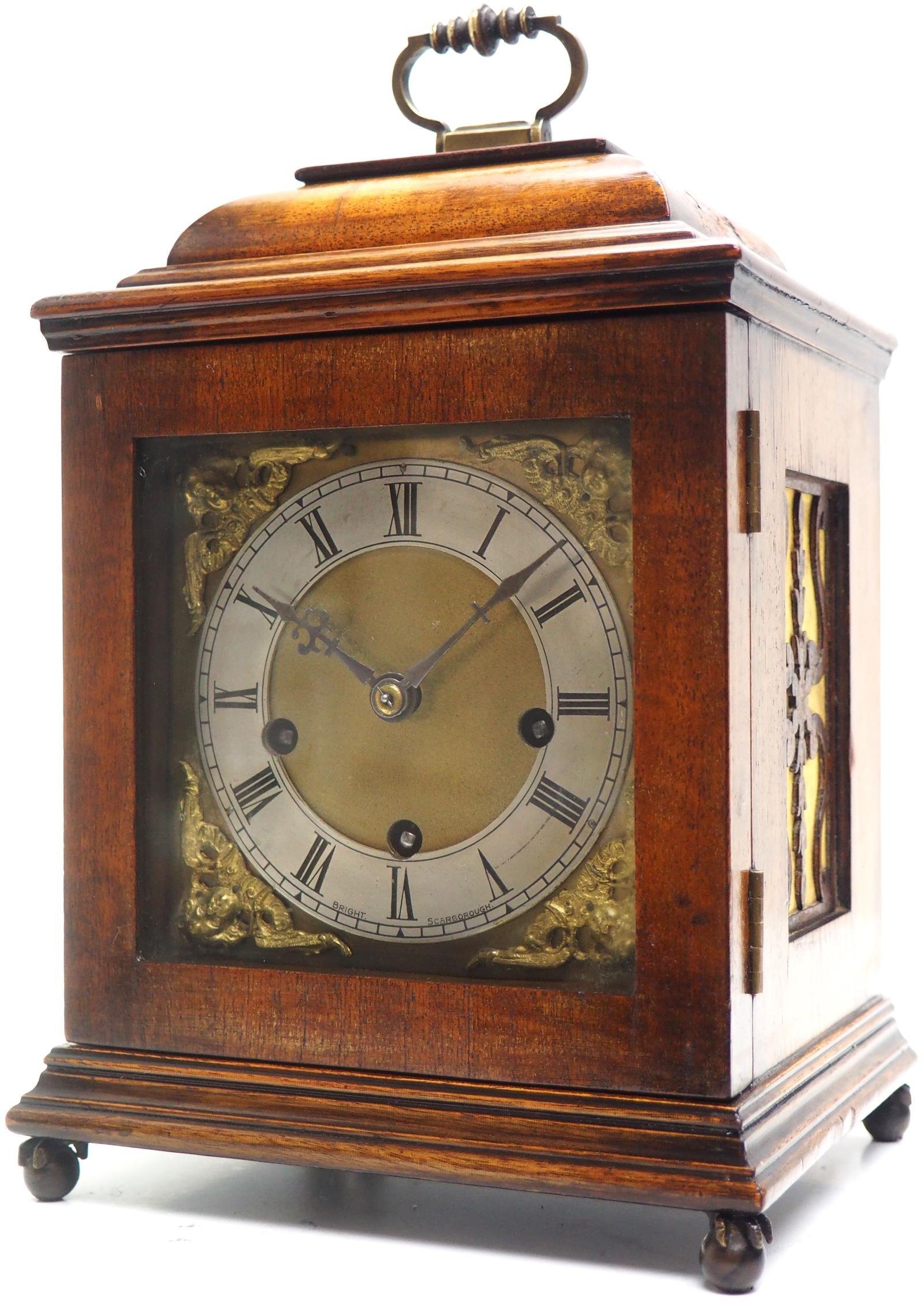 Miniature Lenzkirch Chiming Mantel Clock German Westminster Chime Bracket Clock